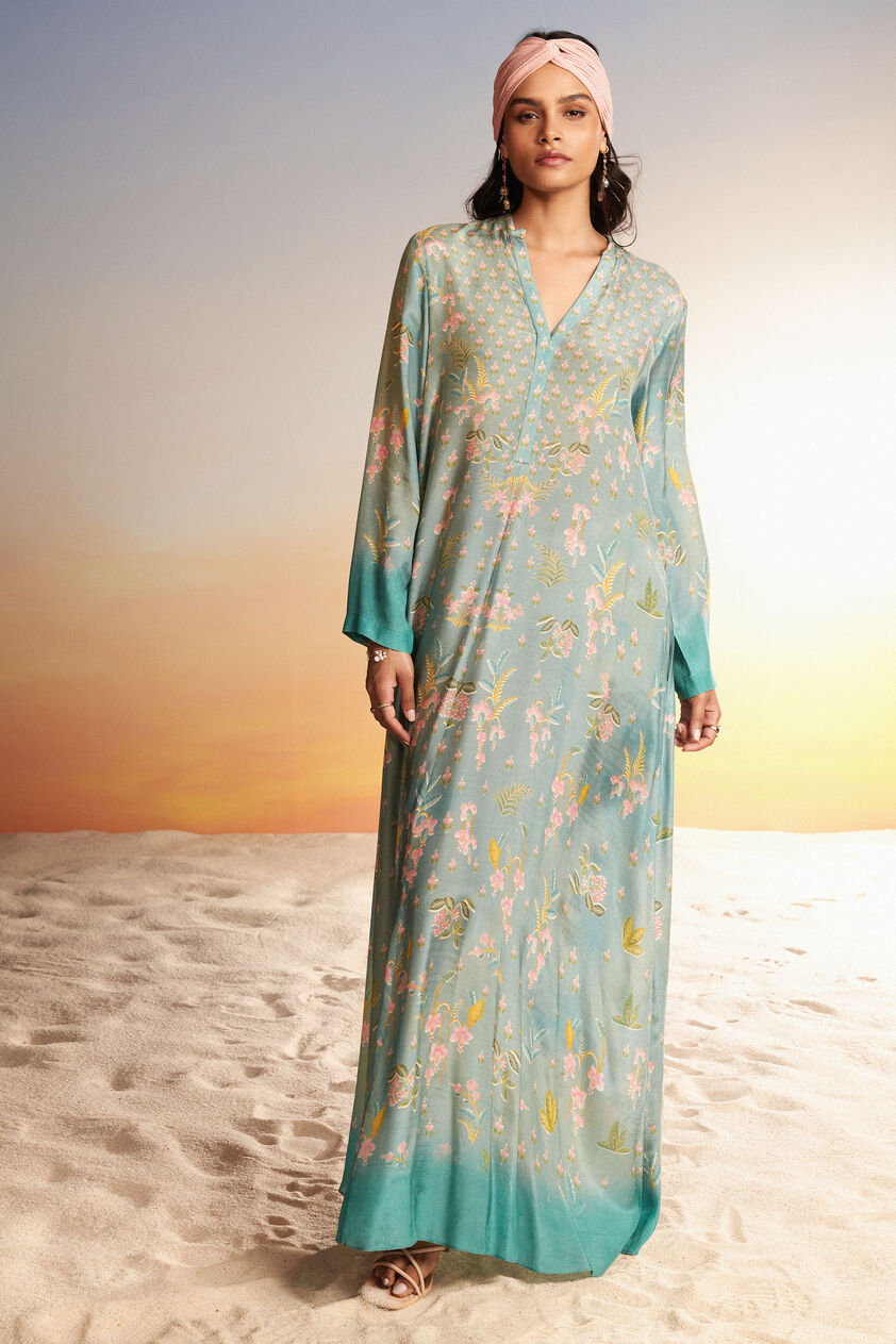 Faiza Kaftan - Powder Blue, Powder Blue, image 1